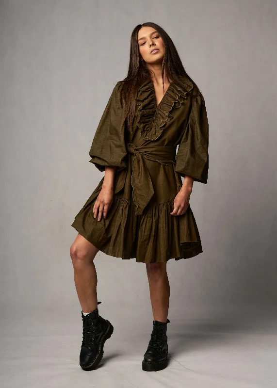 Mini dresses with high - low hems for a modern twist Aurora | Moss