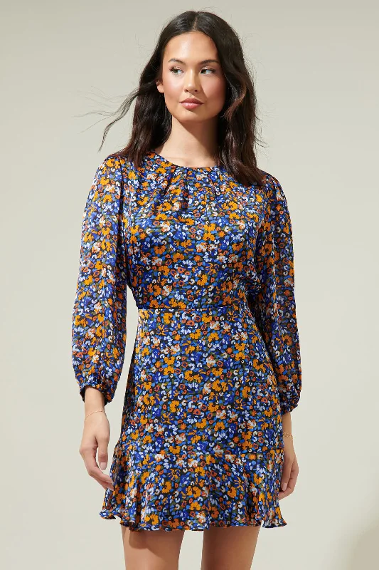 Mini dresses with empire waists for a flattering fit Lobelia Floral Satin Dolman Sleeve Mini Dress Mini dresses with empire waists for a flattering fit Lobelia Floral Satin Dolman Sleeve Mini Dress