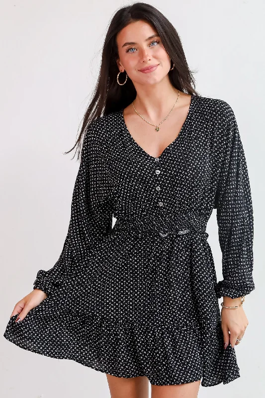 Animal print mini dresses for a bold statement FINAL SALE - Desirably Dramatic Black Mini Dress Animal print mini dresses for a bold statement FINAL SALE - Desirably Dramatic Black Mini Dress