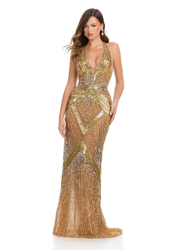 Cotton mini dresses for a comfortable everyday option ASHLEYlauren Halter Beaded Illusion Prom Dress 11956 Cotton mini dresses for a comfortable everyday option ASHLEYlauren Halter Beaded Illusion Prom Dress 11956