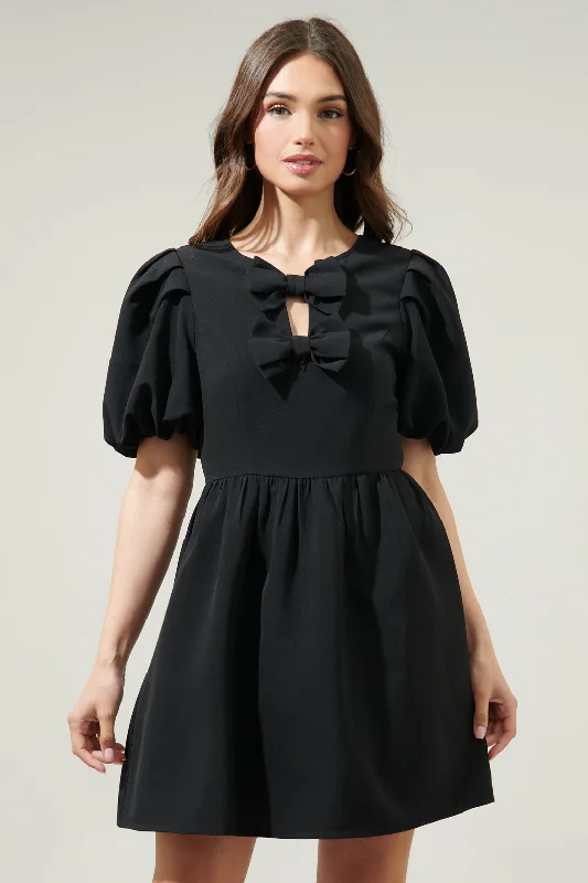 Ruffled mini dresses for a romantic touch Chelsea Bow Tie Mini Dress