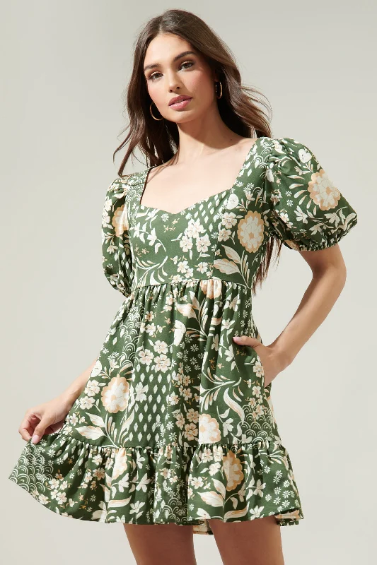 Floral print mini dresses for summer parties Fernwood Floral Evy Sweetheart Mini Dress Floral print mini dresses for summer parties Fernwood Floral Evy Sweetheart Mini Dress