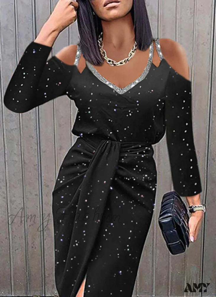 Midi dresses with pom - pom trims for a playful and festive look Amy Fashion - asual V-neck Lace Long Sleeve Elegant Party Dress Midi dresses with pom - pom trims for a playful and festive look Amy Fashion - asual V-neck Lace Long Sleeve Elegant Party Dress