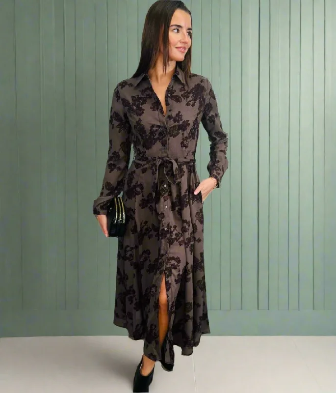 Sheath midi dresses with beaded embellishments for a formal occasion Imogen Flower Print Shirt Dress Sheath midi dresses with beaded embellishments for a formal occasion Imogen Flower Print Shirt Dress