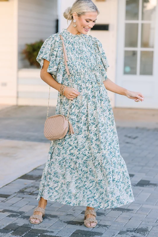 Midi dresses with side slits for a sexy and elegant appearance Say You Love It Forest Green Abstract Midi Dress Midi dresses with side slits for a sexy and elegant appearance Say You Love It Forest Green Abstract Midi Dress