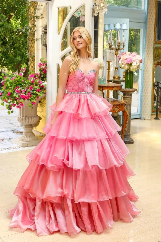 Mini dresses with high - low hems for a modern twist Ava Presley Strapless Ruffle Ball Gown Dress 29546 Mini dresses with high - low hems for a modern twist Ava Presley Strapless Ruffle Ball Gown Dress 29546