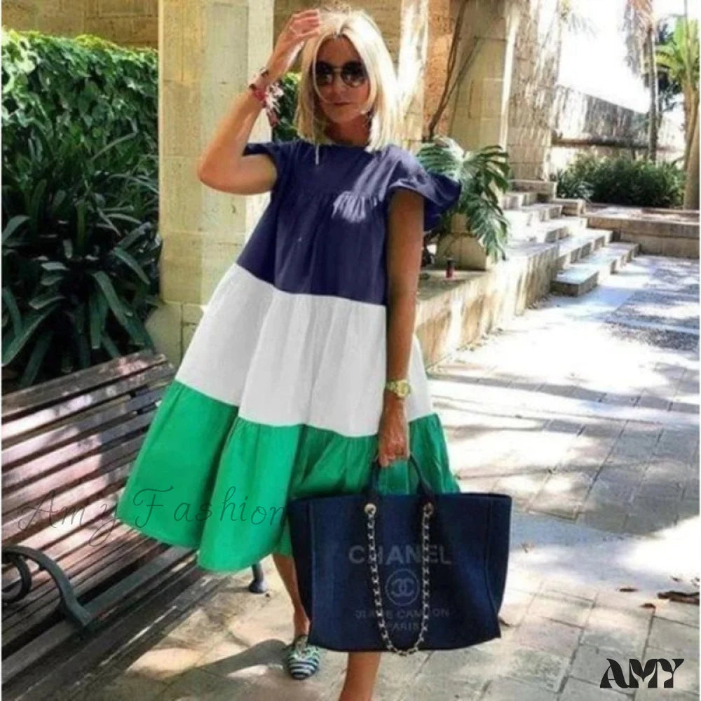 Midi dresses with mesh inserts for a trendy and breathable option Amy Fashion - Solid Color Short Sleeve Loose Chic Pleated Dress Midi dresses with mesh inserts for a trendy and breathable option Amy Fashion - Solid Color Short Sleeve Loose Chic Pleated Dress