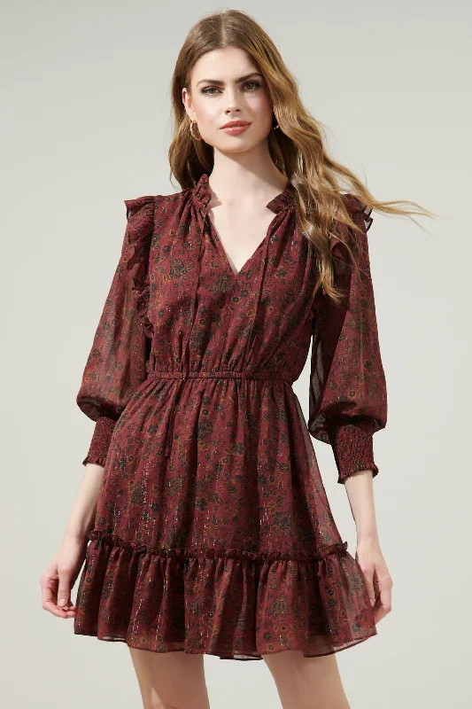 Cotton mini dresses for a comfortable everyday option Carmina Beau Idra Ruffle Chiffon Dress Cotton mini dresses for a comfortable everyday option Carmina Beau Idra Ruffle Chiffon Dress