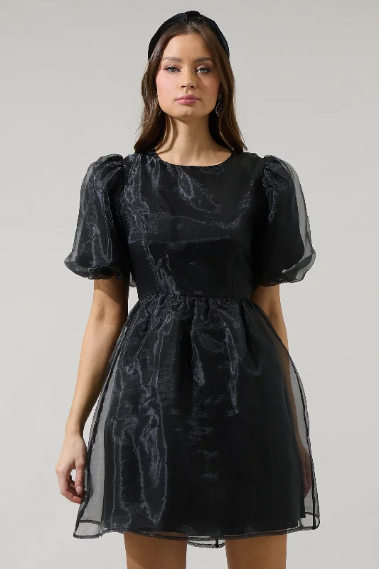 Floral print mini dresses for summer parties Borza Organza Mini Dress