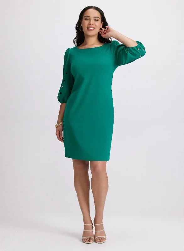 Mini dresses with cold - shoulder designs Embroidered Sleeve Dress