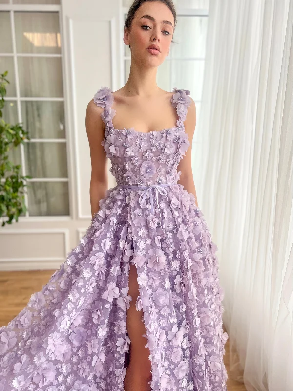Mini dresses with geometric prints for a modern aesthetic Lavender Petal Princess Gown Mini dresses with geometric prints for a modern aesthetic Lavender Petal Princess Gown