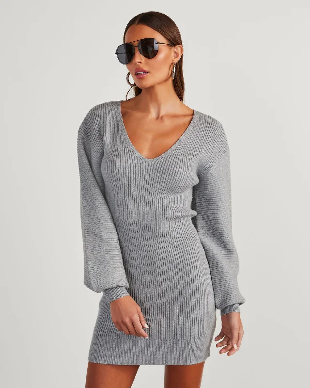 Mini dresses with high - low hems for a modern twist Fall Is Mine Ribbed Mini Sweater Dress Mini dresses with high - low hems for a modern twist Fall Is Mine Ribbed Mini Sweater Dress