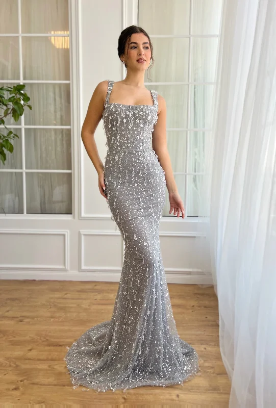 Mini dresses with ribbed textures for a unique appearance Crystal Cascade Mermaid Dress Mini dresses with ribbed textures for a unique appearance Crystal Cascade Mermaid Dress