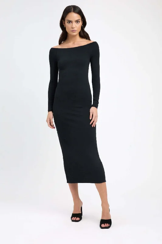 Midi dresses with keyhole backs for a flirty and unexpected detail BerriesJam - 2024 Solid Sexy Slim Long Sleeve Off Shoulder Dress Midi dresses with keyhole backs for a flirty and unexpected detail BerriesJam - 2024 Solid Sexy Slim Long Sleeve Off Shoulder Dress