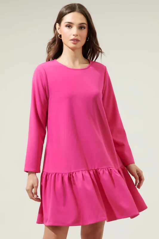 Mini dresses with geometric prints for a modern aesthetic Neymar Ruffled Long Sleeve Mini Dress Mini dresses with geometric prints for a modern aesthetic Neymar Ruffled Long Sleeve Mini Dress