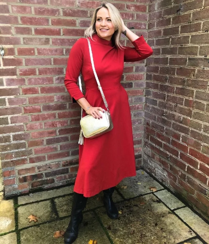 Midi dresses with pleated skirts for a timeless and elegant appeal Red Nerissa Fit & Flare Dress Midi dresses with pleated skirts for a timeless and elegant appeal Red Nerissa Fit & Flare Dress