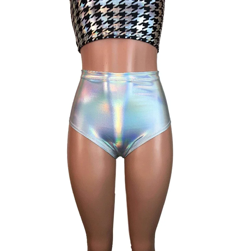 Plus Size Women's High - Waisted Bootcut Jeans in Distressed StyleHigh Waisted Hot Pants - Opal Holographic Bikini Plus Size Women's High - Waisted Bootcut Jeans in Distressed StyleHigh Waisted Hot Pants - Opal Holographic Bikini