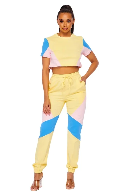 Tapered Leg Women's Wool Blend Trousers for WinterHot & Delicious Women's Jennifer Colorblock Joggers Tapered Leg Women's Wool Blend Trousers for WinterHot & Delicious Women's Jennifer Colorblock Joggers