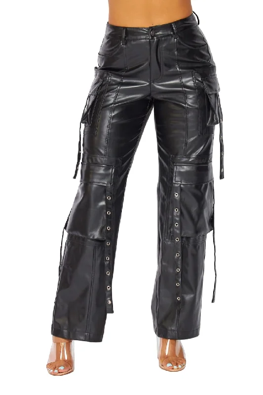 Wide - Leg Women's Chiffon Palazzo Pants for a Flowy AppealHot & Delicious Women's No Control Faux Leather Straight Leg Cargo Pants Wide - Leg Women's Chiffon Palazzo Pants for a Flowy AppealHot & Delicious Women's No Control Faux Leather Straight Leg Cargo Pants