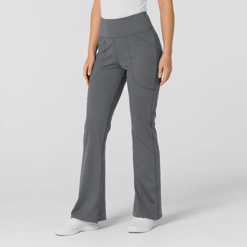 Cropped Women's Corduroy Pants in Autumn ColorsRENEW Knit Women's Flare Yoga Scrub Pant - Pewter Cropped Women's Corduroy Pants in Autumn ColorsRENEW Knit Women's Flare Yoga Scrub Pant - Pewter