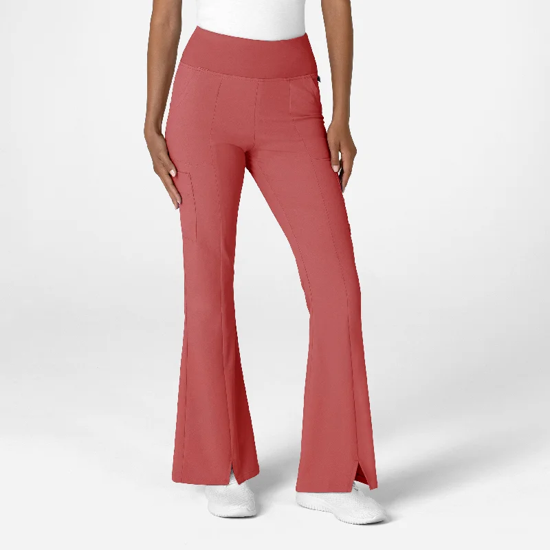 Cigarette Style Women's Printed Linen Blend Pants for Casual DaysRENEW Women's Cargo Flare Scrub Pant - Mineral Red Cigarette Style Women's Printed Linen Blend Pants for Casual DaysRENEW Women's Cargo Flare Scrub Pant - Mineral Red
