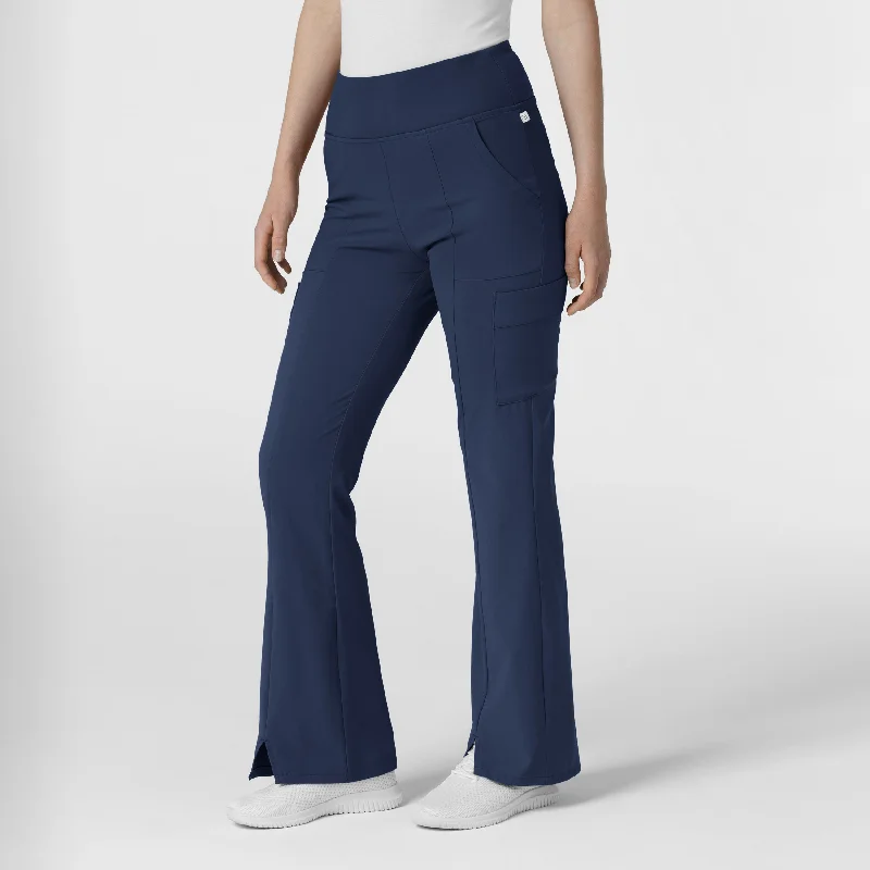 Plus Size Women's Elastic - Waist Culottes in Earth TonesRENEW Women's Cargo Flare Scrub Pant - Navy