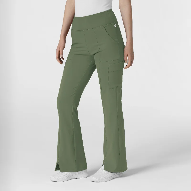 Plus Size Women's Metallic - Finish Joggers for a Stylish LoungeRENEW Women's Cargo Flare Scrub Pant - Olive Plus Size Women's Metallic - Finish Joggers for a Stylish LoungeRENEW Women's Cargo Flare Scrub Pant - Olive