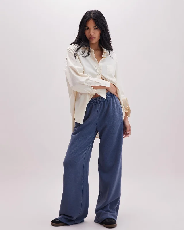 Bell - Bottom Style Women's Denim Pants with Embroidered DetailsWomen's Vintage Recycled Fleece Wide Leg Pant Bell - Bottom Style Women's Denim Pants with Embroidered DetailsWomen's Vintage Recycled Fleece Wide Leg Pant