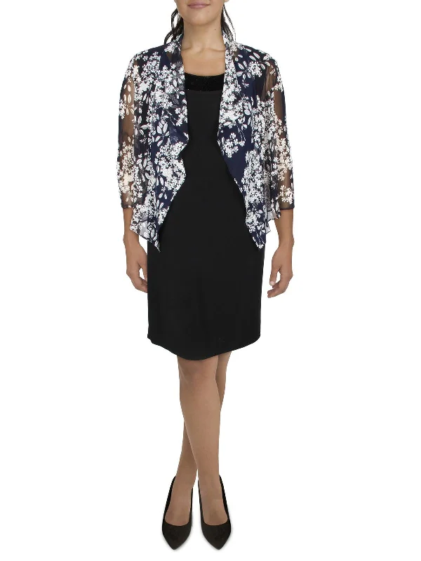 Oversized Women's Checkered Blazers in Black and White for a Trendy StylePetites Womens Mesh Printed Collarless Blazer Oversized Women's Checkered Blazers in Black and White for a Trendy StylePetites Womens Mesh Printed Collarless Blazer