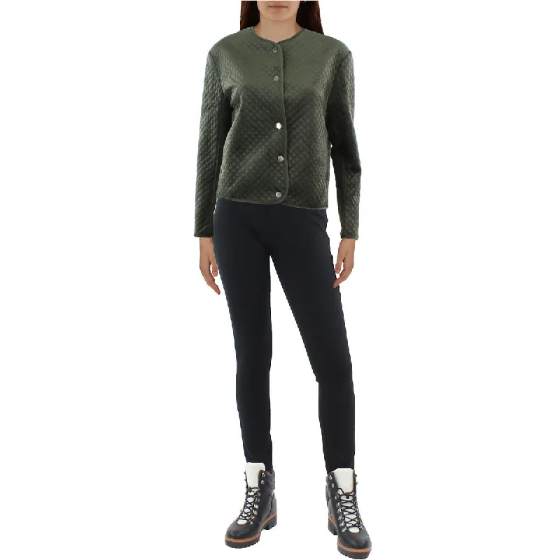 Shearling - lined women's leather coats for ultimate warmth and luxuryAnne Klein Womens Velvet Warm Quilted Coat Shearling - lined women's leather coats for ultimate warmth and luxuryAnne Klein Womens Velvet Warm Quilted Coat