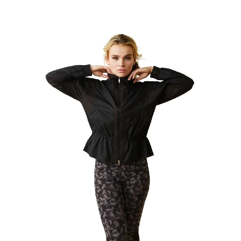 Quilted down women's coats with removable hoods for outdoor activitiesAriat Ladies Breathe Jacket Black Quilted down women's coats with removable hoods for outdoor activitiesAriat Ladies Breathe Jacket Black