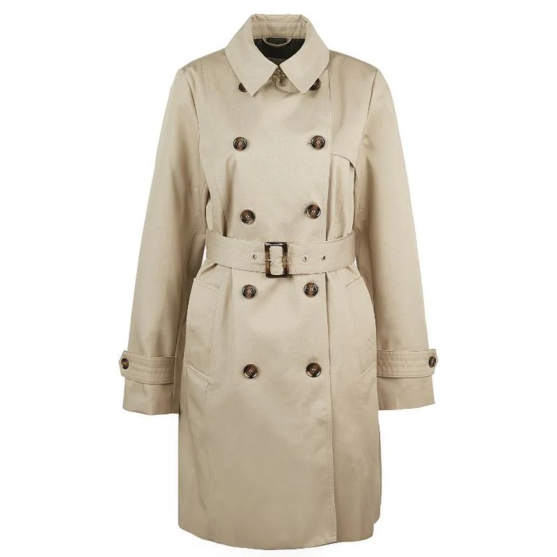 Quilted down women's coats with removable hoods for outdoor activitiesBarbour Short Greta Ladies Showerproof Trench - Light Fawn/Ancient Poplar Quilted down women's coats with removable hoods for outdoor activitiesBarbour Short Greta Ladies Showerproof Trench - Light Fawn/Ancient Poplar