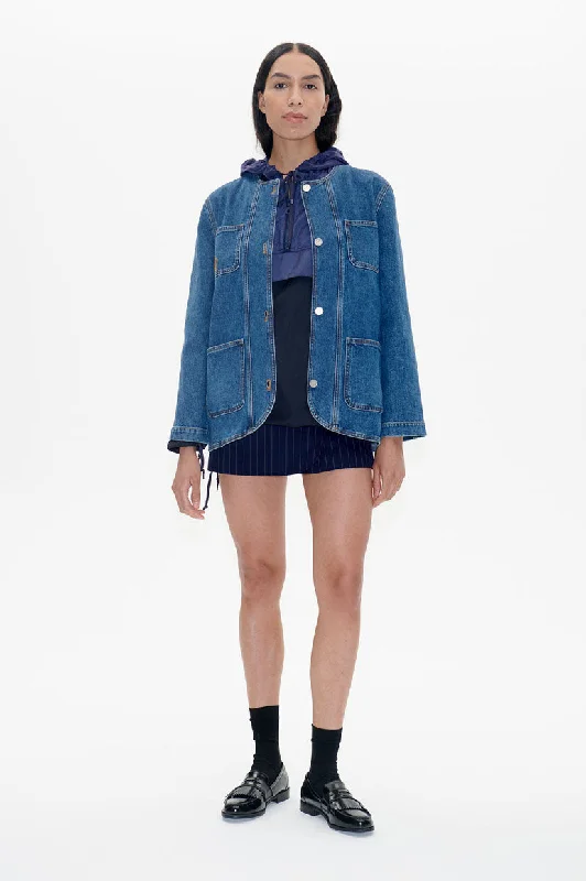 Plus Size Women's Embroidered Blazers in Floral Patterns for a Feminine TouchBaum Und Pferdgarten Beata Jacket - Denim Plus Size Women's Embroidered Blazers in Floral Patterns for a Feminine TouchBaum Und Pferdgarten Beata Jacket - Denim