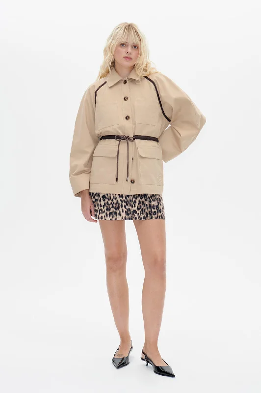 Plus Size Women's Double - Breasted Wool Blazers for Winter Office WearBaum Und Pferdgarten Benta Jacket - Travertine Plus Size Women's Double - Breasted Wool Blazers for Winter Office WearBaum Und Pferdgarten Benta Jacket - Travertine