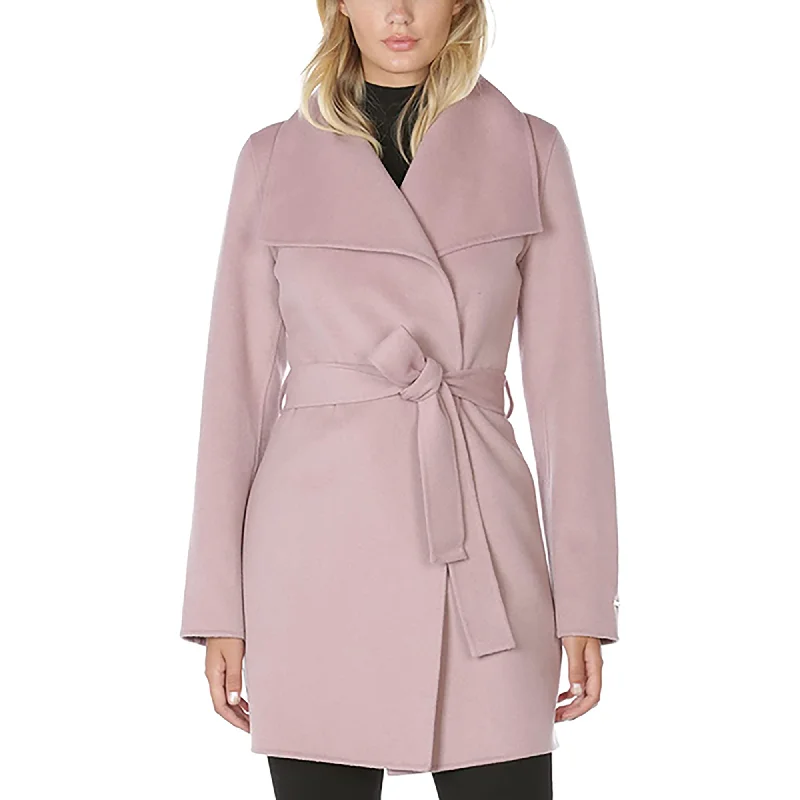 Long women's mac coats in a lightweight fabric for spring showersTAHARI Women's Wool Wrap Coat with Tie Belt, Vintage Pink Powder Long women's mac coats in a lightweight fabric for spring showersTAHARI Women's Wool Wrap Coat with Tie Belt, Vintage Pink Powder