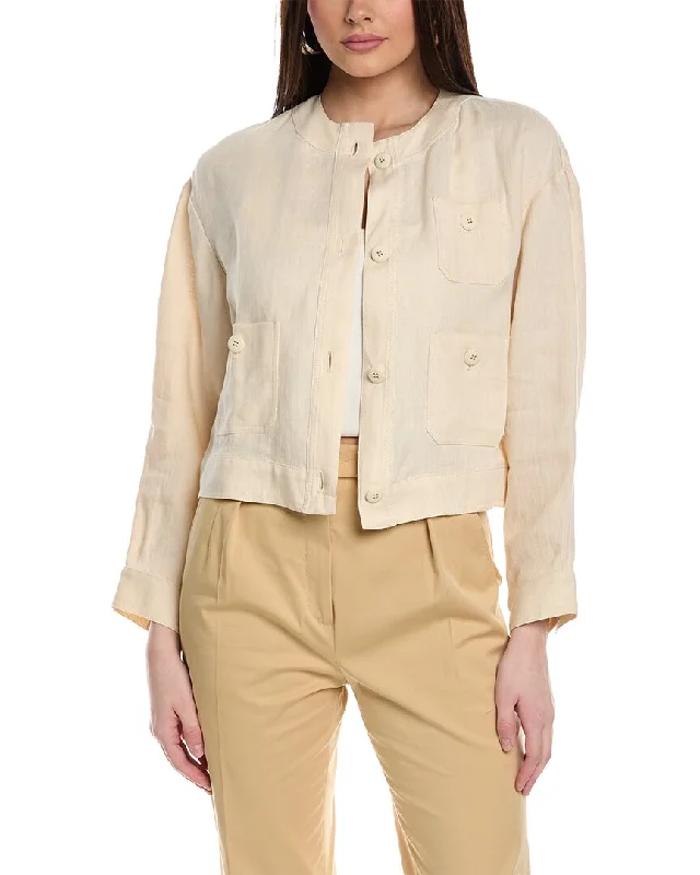 Women's faux fur coats in bright colors for a bold fashion statementMax Mara Studio Fumana Linen Jacket