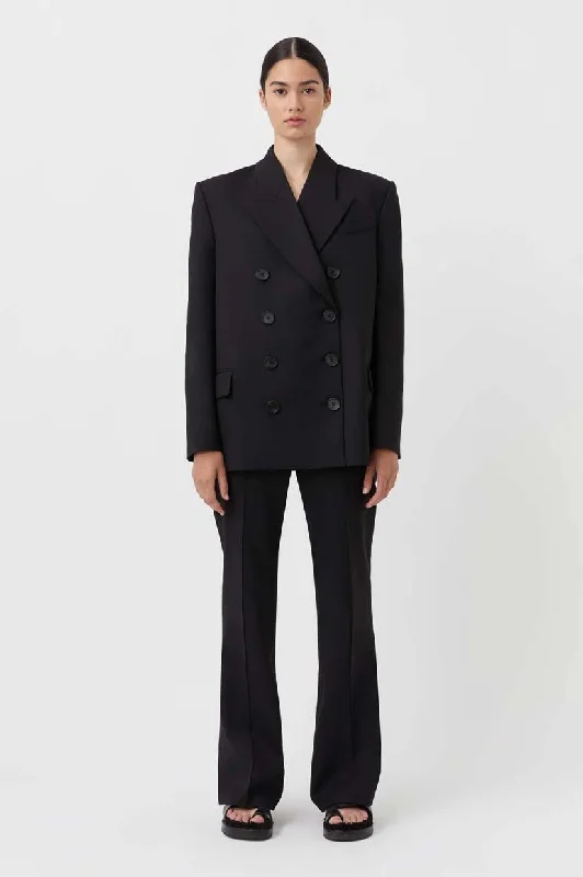 Single - Breasted Women's Tweed Blazers with Gold Buttons for a Classic LookCamilla & Marc Marta Tailored Blazer - Black Single - Breasted Women's Tweed Blazers with Gold Buttons for a Classic LookCamilla & Marc Marta Tailored Blazer - Black
