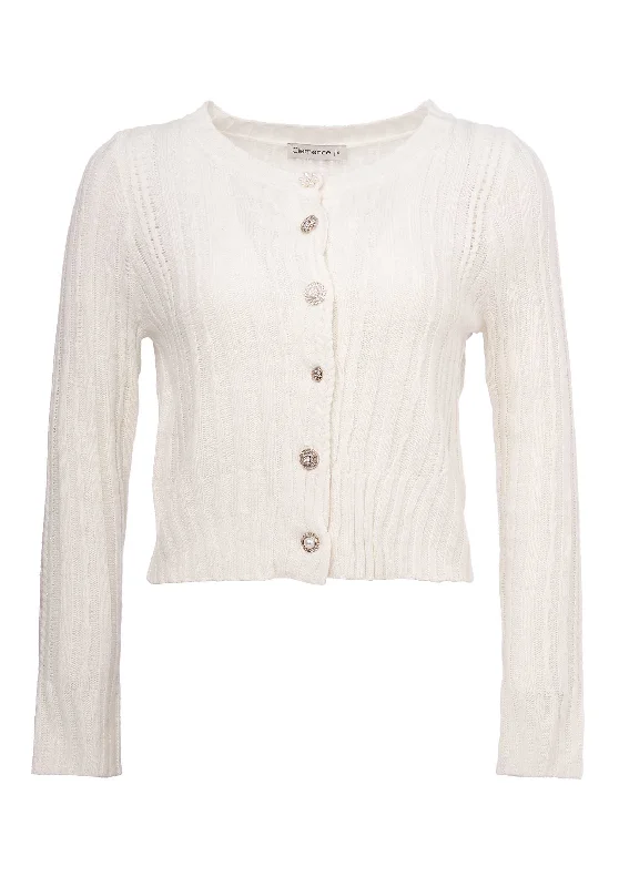 floral print women cardigan for a feminine touchCardigan 65259 White