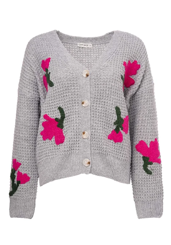 cashmere blend women cardigan for a luxurious feelCardigan Ih23631 Gris