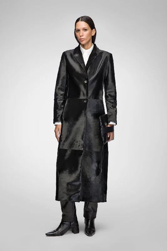 Plus size women's wool blend coats for a warm and stylish winterHelene - Black Shearling Coat Plus size women's wool blend coats for a warm and stylish winterHelene - Black Shearling Coat
