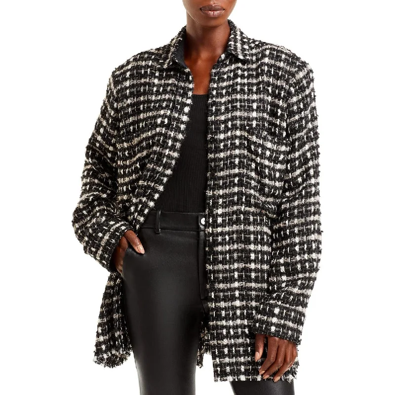 Women's longline double - breasted camel coats for a sophisticated lookIRO Womens Leopold Wool Blend Tweed Shirt Jacket Women's longline double - breasted camel coats for a sophisticated lookIRO Womens Leopold Wool Blend Tweed Shirt Jacket
