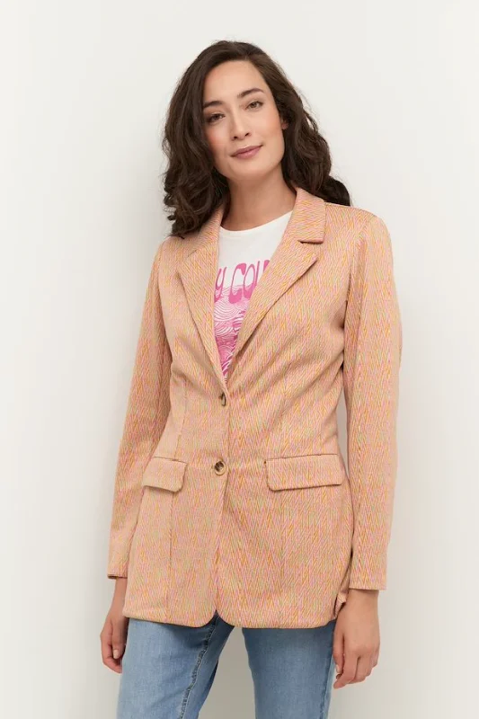 Single - Breasted Women's Corduroy Blazers in Mustard Yellow for an Autumn VibeKatie Jersey Blazer Single - Breasted Women's Corduroy Blazers in Mustard Yellow for an Autumn VibeKatie Jersey Blazer