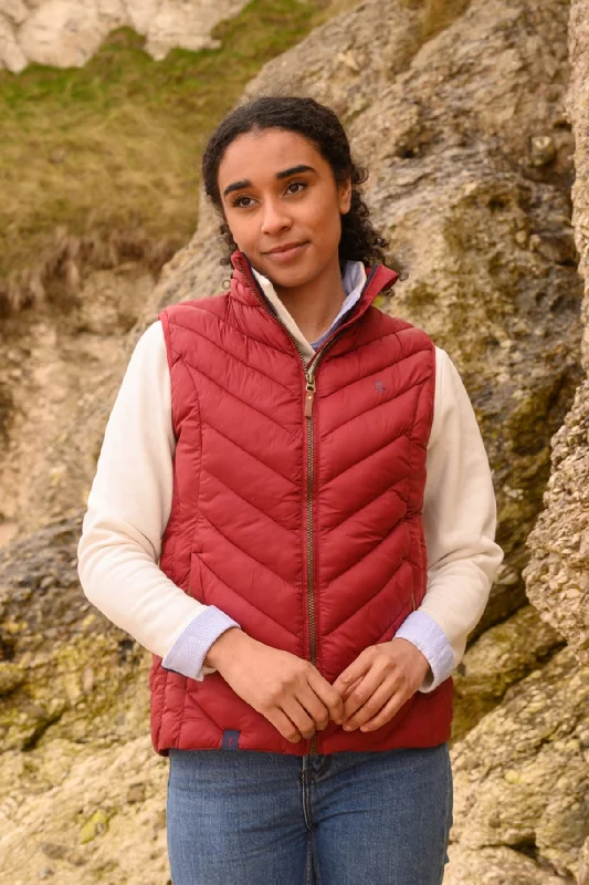 Women's reversible down coats with two - tone designs for versatile stylingLaurel Gilet - Maroon Women's reversible down coats with two - tone designs for versatile stylingLaurel Gilet - Maroon