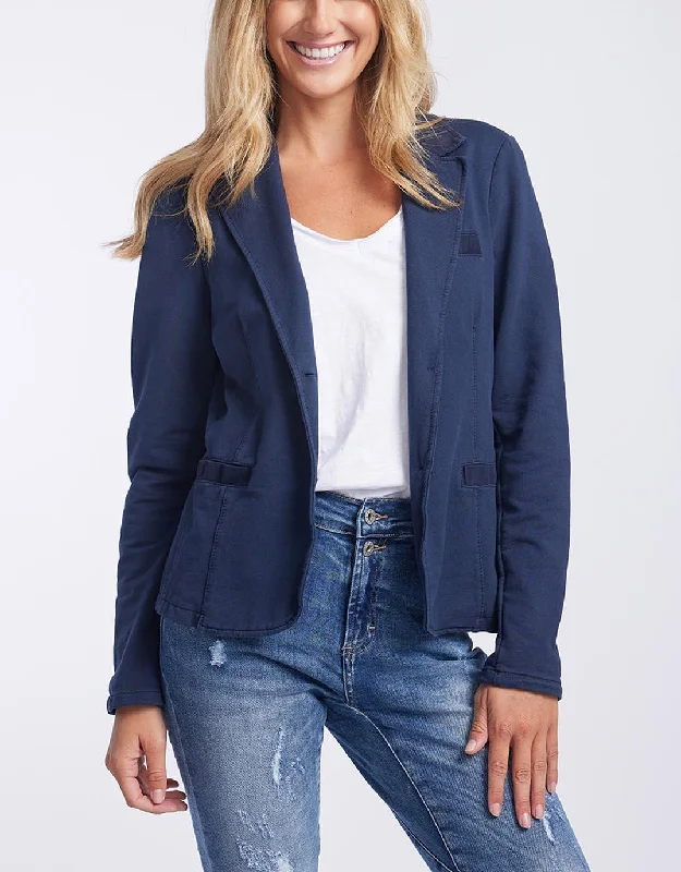 Plus Size Women's Double - Breasted Wool Blazers for Winter Office WearMaha Jacket - Navy Plus Size Women's Double - Breasted Wool Blazers for Winter Office WearMaha Jacket - Navy