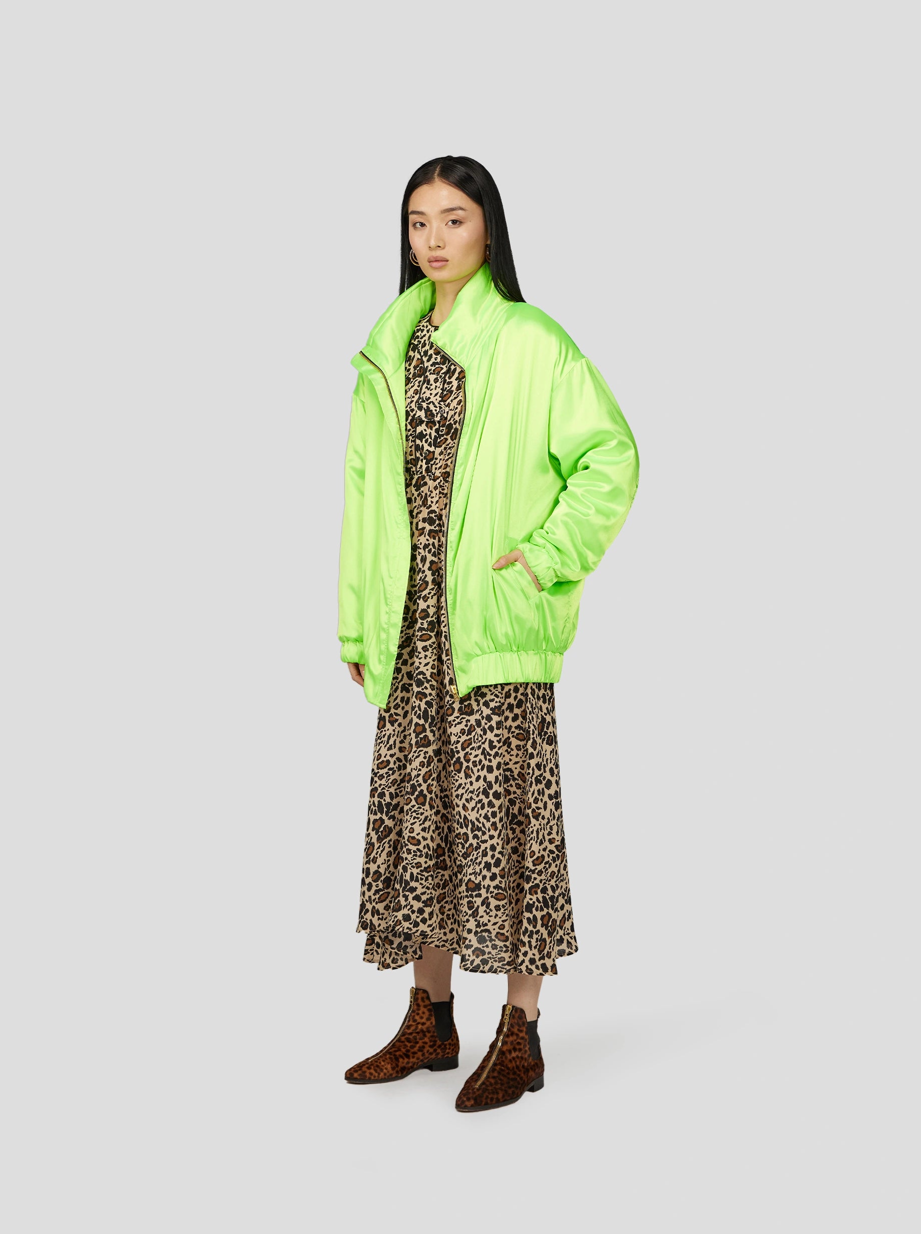 Women's longline double - breasted camel coats for a sophisticated lookNorma puffy jacket in Sour fabric Women's longline double - breasted camel coats for a sophisticated lookNorma puffy jacket in Sour fabric