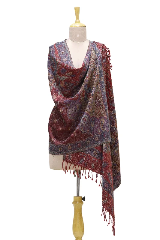 ribbed women cardigan with a classic texturePaisley & Floral Grandeur Viscose Blend Floral and Paisley Shawl from India ribbed women cardigan with a classic texturePaisley & Floral Grandeur Viscose Blend Floral and Paisley Shawl from India