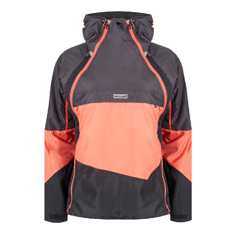 Plus size women's wool blend coats for a warm and stylish winterParamo Womens Velez Evolution Hybrid Smock Hot Coral / Steel / Black Plus size women's wool blend coats for a warm and stylish winterParamo Womens Velez Evolution Hybrid Smock Hot Coral / Steel / Black