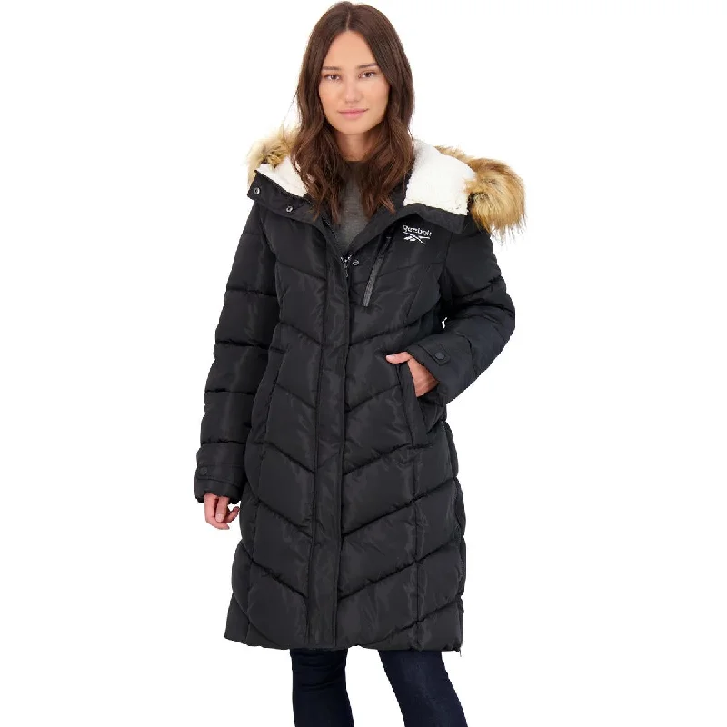 Water - resistant women's trench coats with adjustable cuffs for rainy daysReebok Long Puffer Coat for Women-Insulated Winter Coat with Sherpa Lined Hood Water - resistant women's trench coats with adjustable cuffs for rainy daysReebok Long Puffer Coat for Women-Insulated Winter Coat with Sherpa Lined Hood