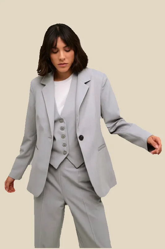 Women's Longline Linen Blazers in Pastel Colors for Summer EventsSakura Blazer