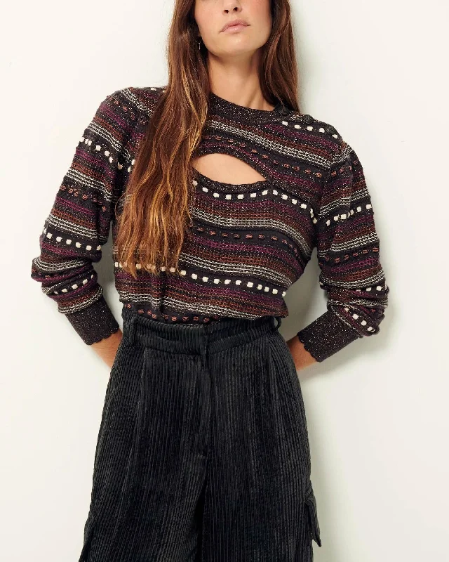 long length women cardigan with side slitsPullover Bayla Night-Train